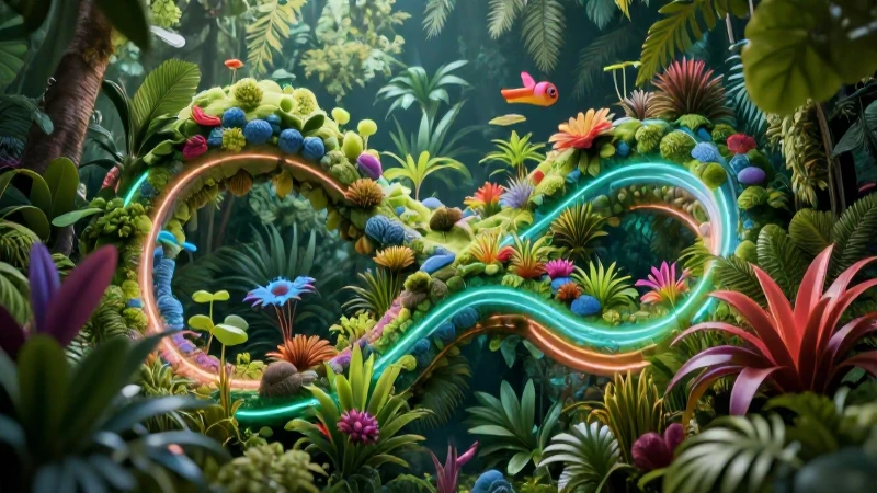 Ecología: Concepto, Ramas y Ciencias Auxiliares Esenciales 4 Ecosistema tropical vibrante y profesional