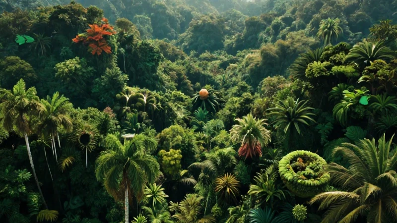 Ecosistema tropical vibrante y educativo