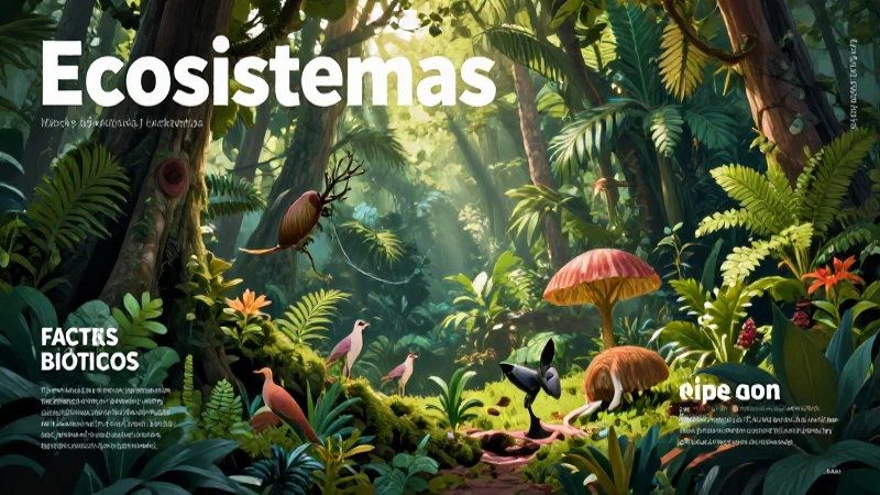 Ecosistemas bióticos y abióticos en una exuberante jungla