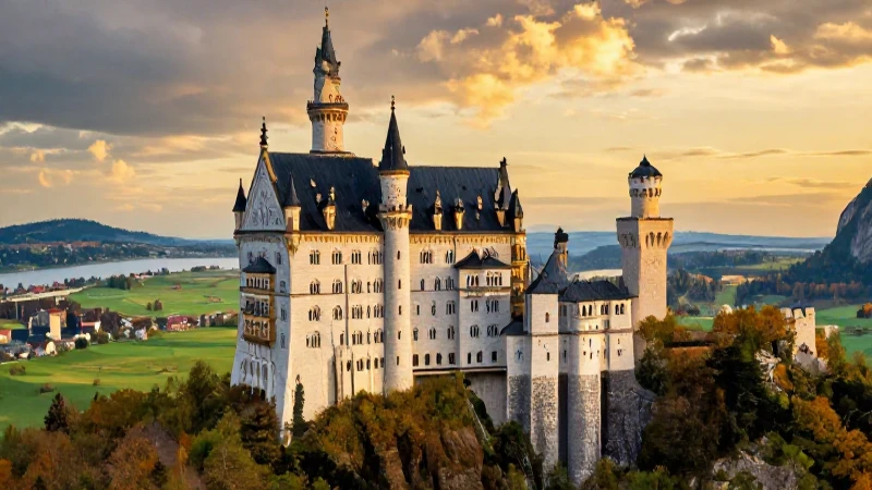 El regalo perfecto: Castillo histórico en edición especial 4 Castillo histórico épico en paisaje dorado