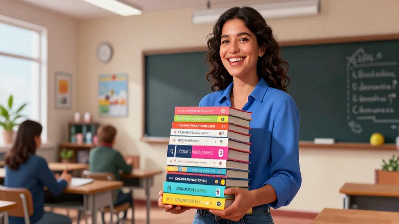 Maestra inspiradora con recursos educativos