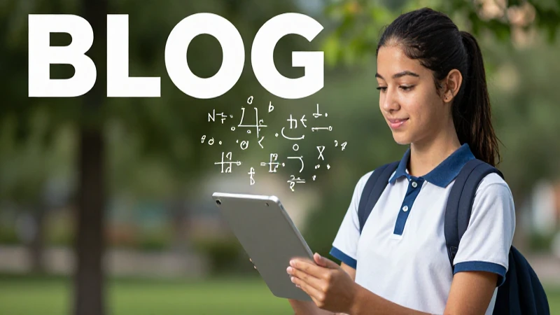 Estudiante carismático con fórmula flotante en estilo educativo