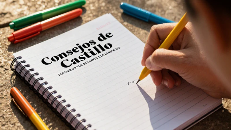 Consejos de Ediciones Castillo: Destaca en tus estudios secundarios 4 Aprende a tomar notas con estilo