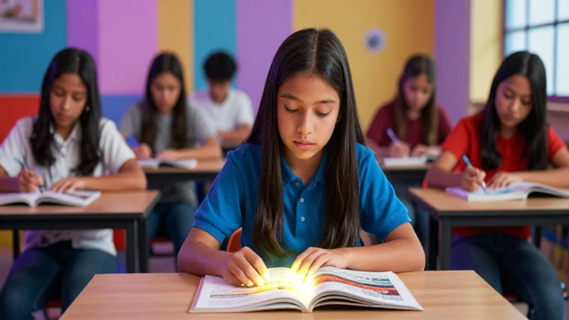 Estudiantes mexicanos en aula moderna y dinámica