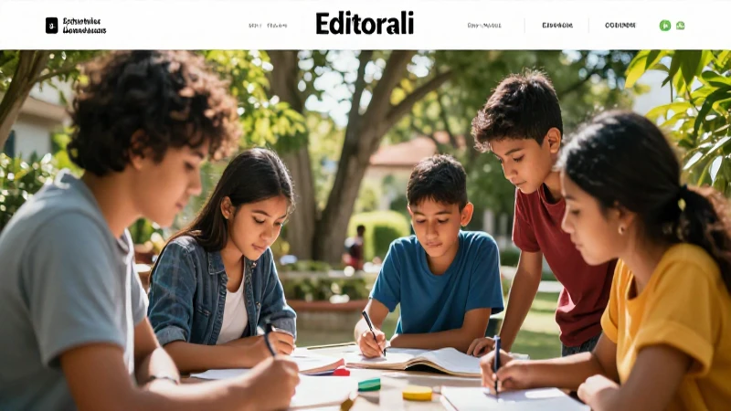 Editorial Cortos: 30 Ejemplos Impactantes y Efectivos 8 Editoriales cortas exitosas, ilustración dinámica de estudiantes mexicanos