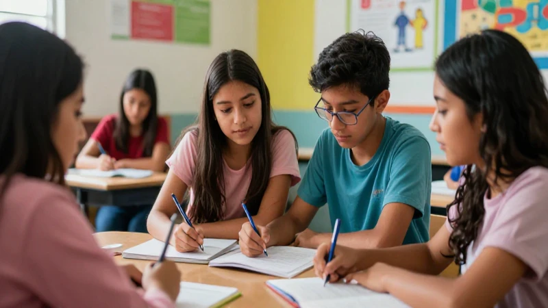 Conoce el mejor contenido educativo de Santillana, la líder en México 6 Estudiantes mexicanos modernos y vibrantes colaboran en el aula