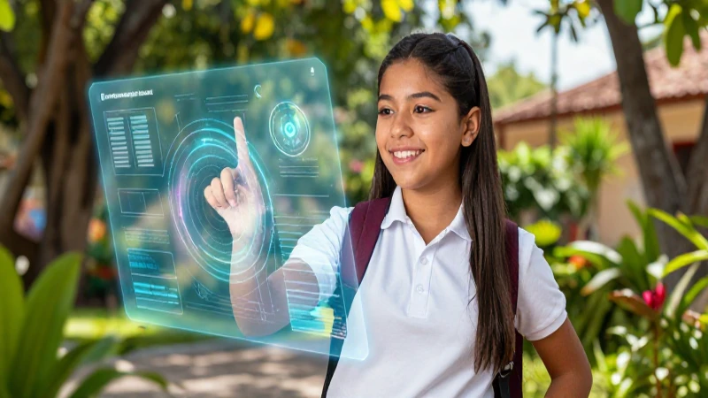 Educa IGSS: Guía para Ingresar a https educa igssgt org 4 Joven mexicano aprende con interfaz holográfica vibrante