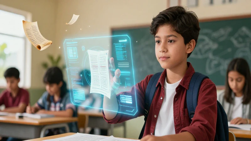 Estudiante interactúa con hologramas en México