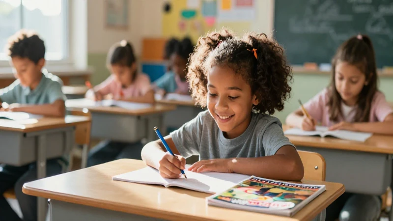 Educación Bilingüe Intercultural: Aprendo en Casa y en Clase 4 Niño feliz aprende en moderno escritorio