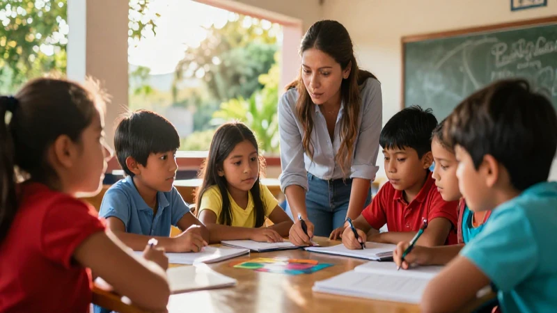 Conoce la revolución de la educación humanista en la nueva escuela mexicana 4 Niños mexicanos aprendiendo en aula vibrante