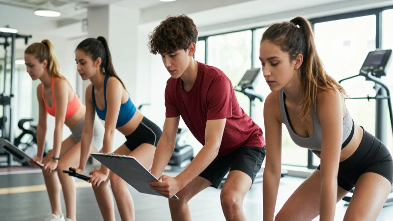 Guía completa y práctica: Acelera tu progreso en Educación Física de 2º secundaria 3 Jóvenes atletas enfocados en un entrenamiento dinámico