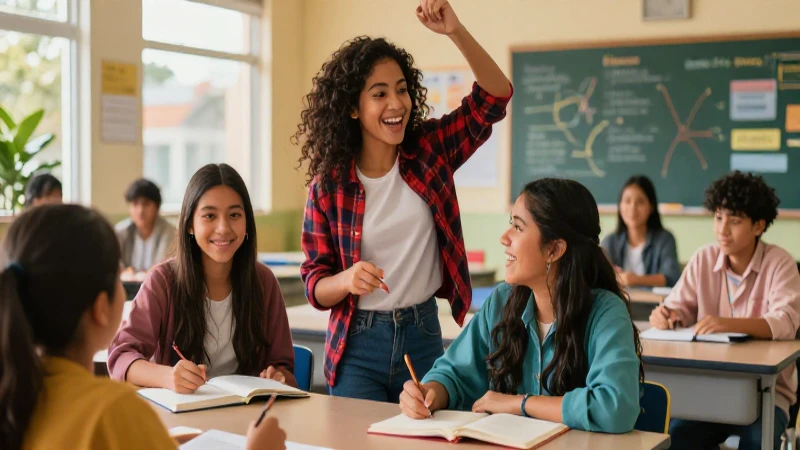Estudiantes mexicanos colaboran en clases modernas