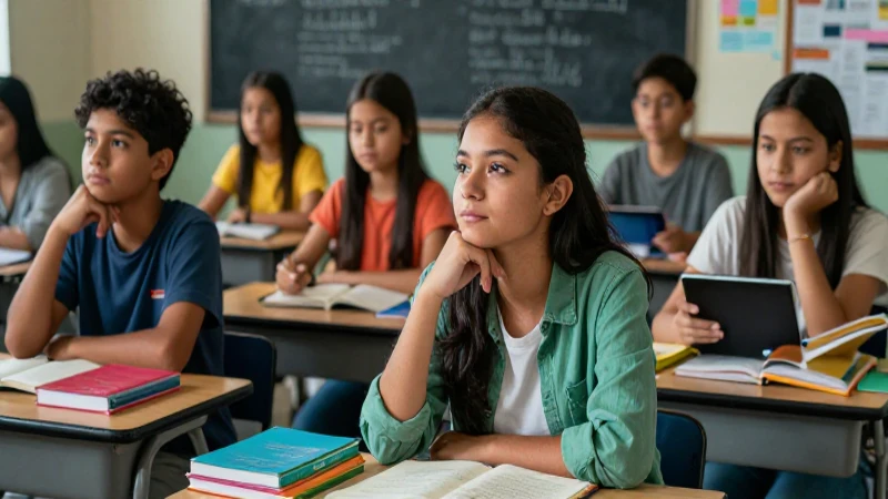 Estudiantes mexicanos, aprendizaje moderno, diseño vibrante