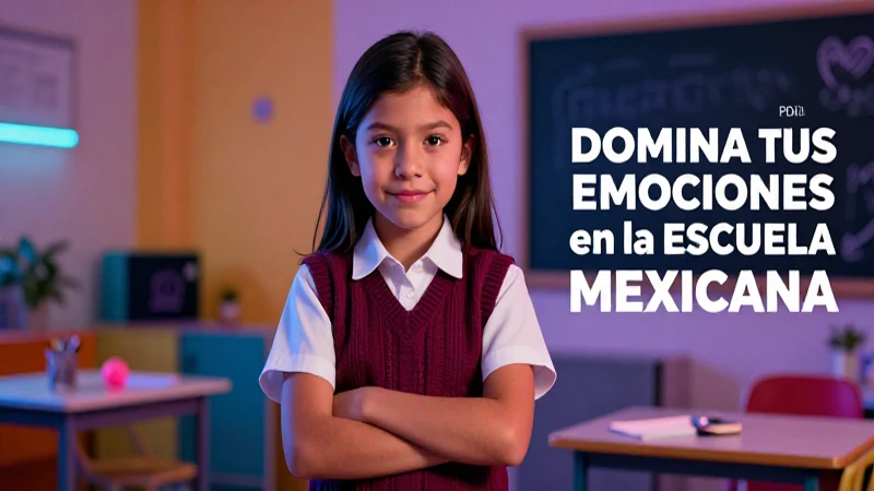 Estudiante mexicano, aura vibrante, alta calidad