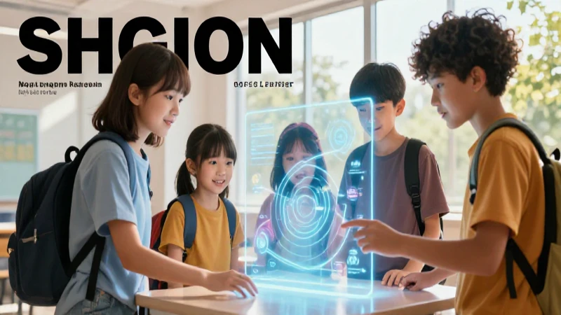 Educativa 3: Innovaciones y métodos para el aprendizaje 3 Estudiantes colaboran con holograma interactivo en un ambiente moderno