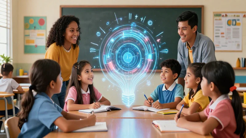 Educativa 3: Innovaciones y métodos para el aprendizaje 5 Estudiantes mexicanos colaboran en un aula moderna