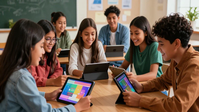 Aprendoencasayenclase: Ejemplo de Blog Educativo Efectivo 4 Jóvenes mexicanos colaboran feliz en aula moderna