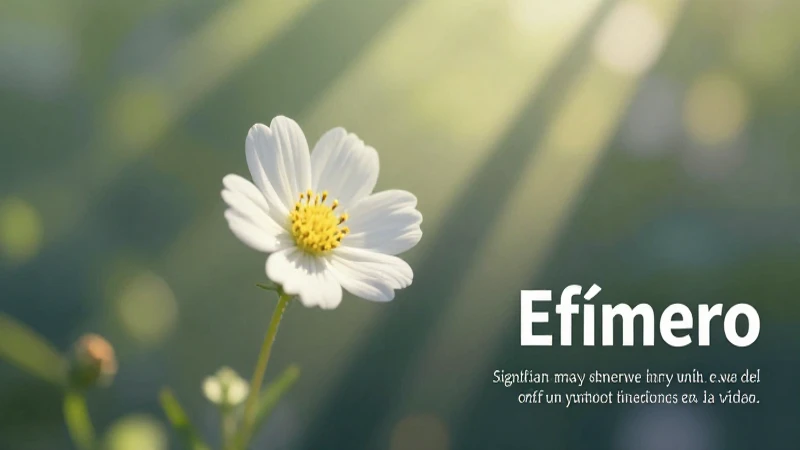 Efímero: significado, origen y connotaciones en la vida 5 Significado y estética visual de lo efímero