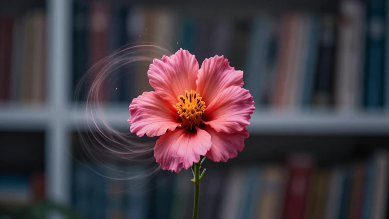 Flor vibrante con estética etérea y 8k