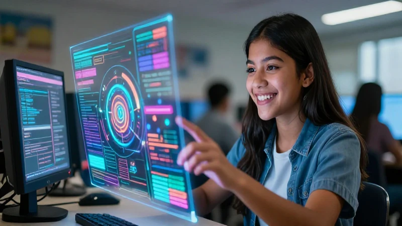 Estudiante mexicano aprende con holograma digital