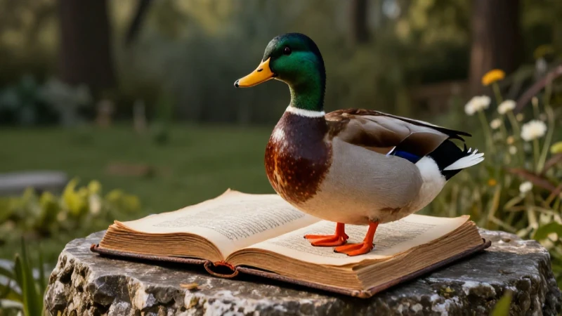 Égloga: 10 Ejemplos Clásicos y Modernos para Conocer 6 Ilustración detallada: pato elegante en entorno natural