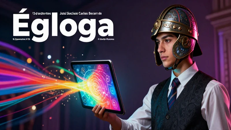 Égloga: 10 Ejemplos Clásicos y Modernos para Conocer 10 Caballero moderno con tablet muestra red de conocimiento