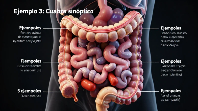 Ejemplo de cuadro sinóptico: 5 ejemplos ilustrativos 7 Ilustración detallada del sistema digestivo moderno