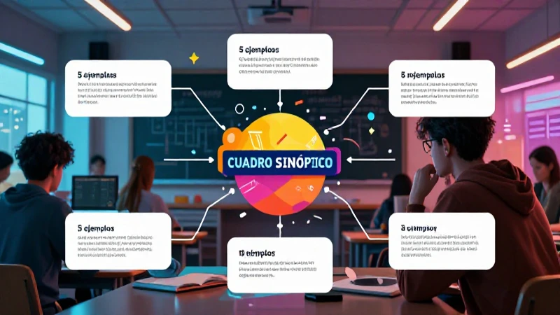 Ejemplo de cuadro sinóptico: 5 ejemplos ilustrativos 4 Ilustración conceptual moderna para blog educativo