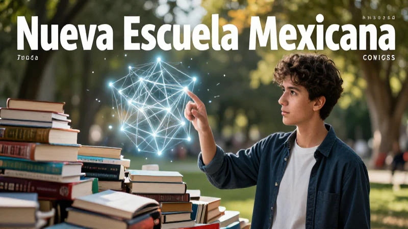 Estudiante sofisticado y mapa conceptual en una revista moderna