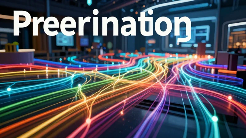 Imagen vibrante de red digital de conocimiento