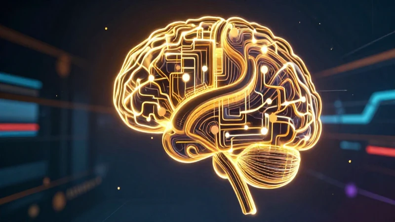 Cerebro abstracto y brillante para ilustrar ideas complejas