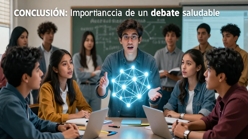 Estudiantes debatiendo lógica sin falacias
