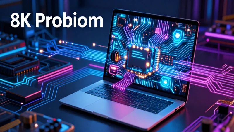 Laptop moderna con circuito luminoso vibrante