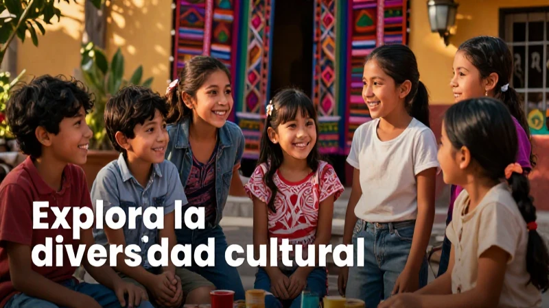 Niños diversos celebran la cultura mexicana
