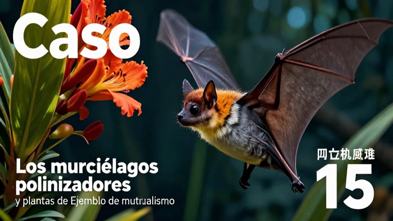 Ejemplo de mutualismo: 15 impactantes casos reales 8 Murciélago polinizador ilustrado con estilo realista