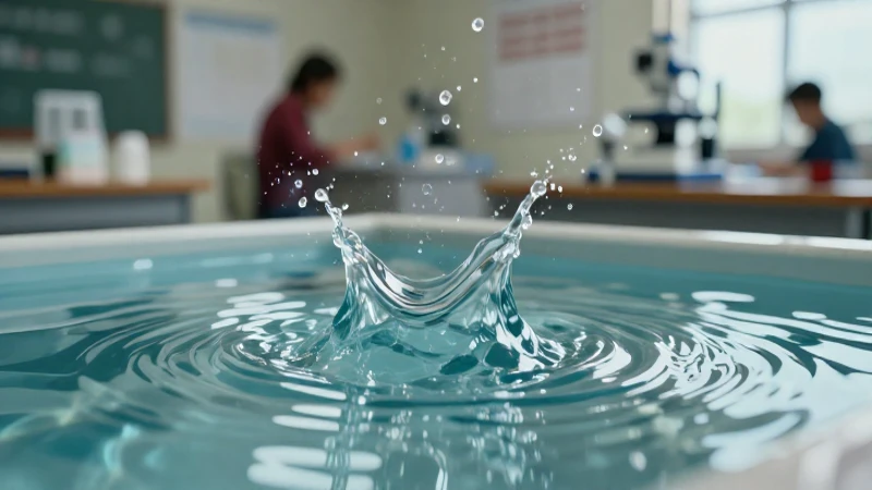 Onda dinámica de agua, ciencia y estética moderna