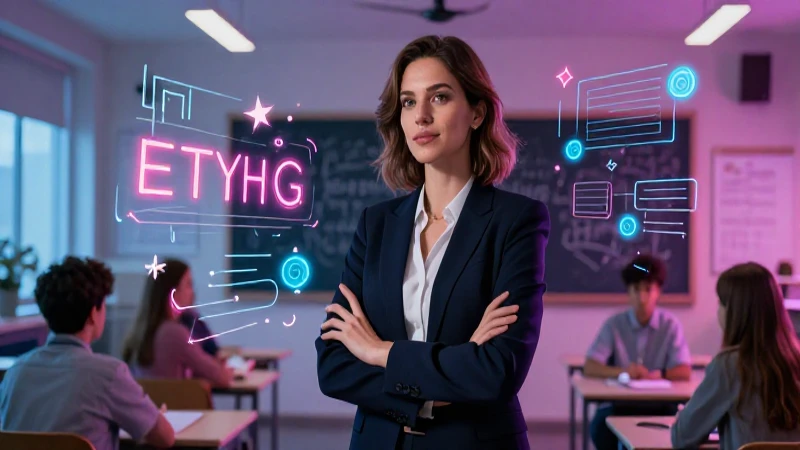 100 ejemplos de pronombres para aprender 17 Educadora segura con diseño abstracto moderno