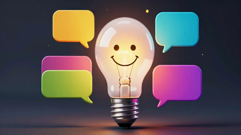 Bombilla sonriente, ilustración vibrante y educativa