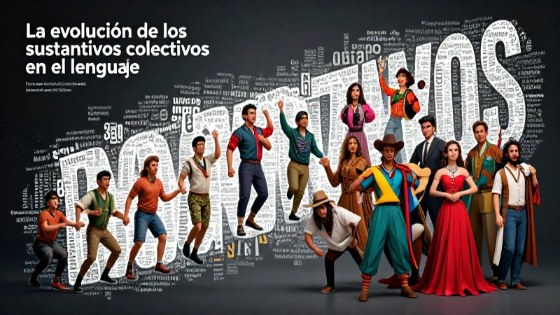 Ejemplo de sustantivos colectivos: 30 ilustrativos casos 9 Ilustración dinámica de la evolución lingüística y sustantivos colectivos