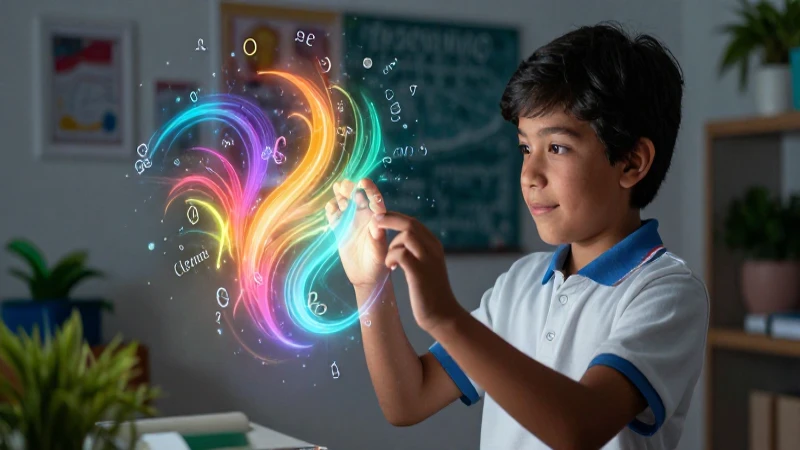 Ejemplo de triptongo: 100 ejemplos y explicaciones 3 Joven estudiante ilumina concepto abstracto lingüístico