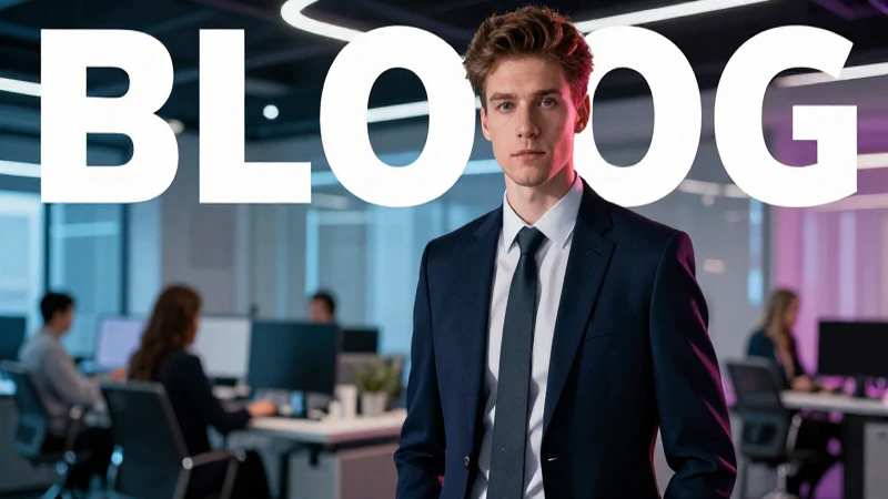 Joven profesional elegante en moderno entorno de oficina