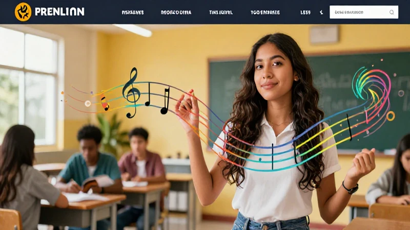 Ilustración vibrante de estudiante mexicano y música