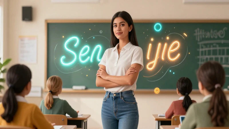Estudiante segura en aula mexicana moderna