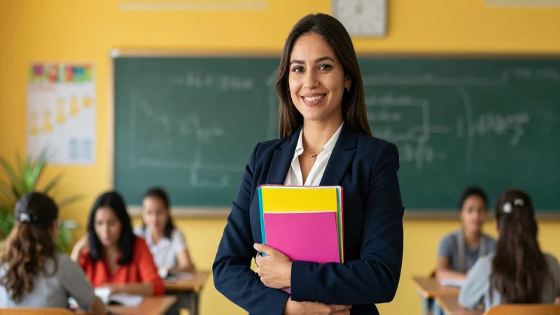 Maestra mexicana profesional y moderna