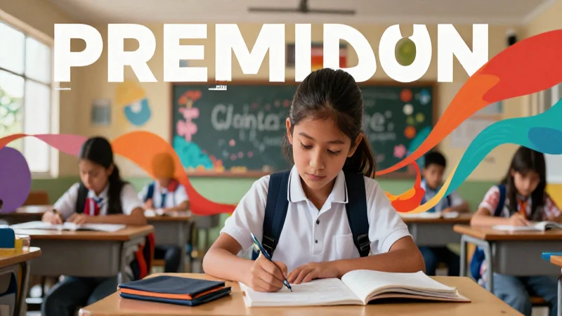 Estudiante mexicano en revista educativa moderna y dinámica