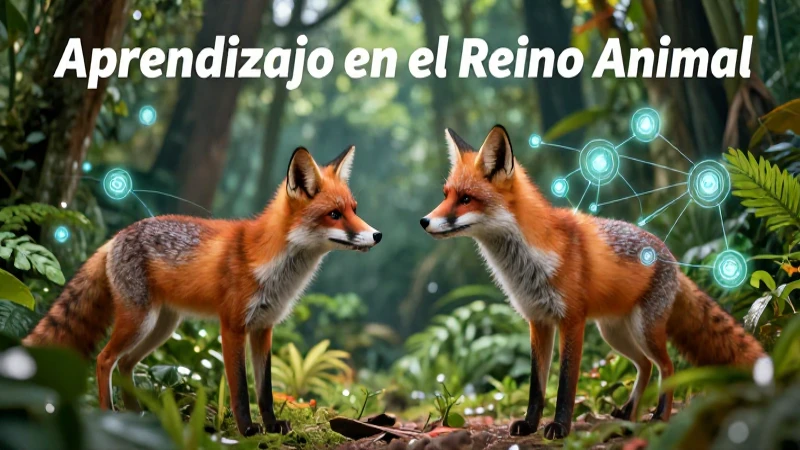 Ejemplo de definición y concepto: significado claro 4 Zorro conceptual en ecosistema educativo vibrante