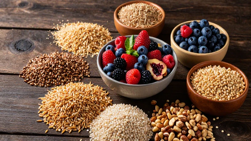 Cereales nutritivos y variados para una dieta saludable