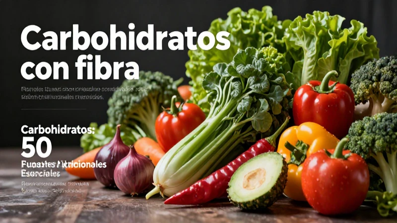Verduras: Fuente esencial de carbohidratos y fibra