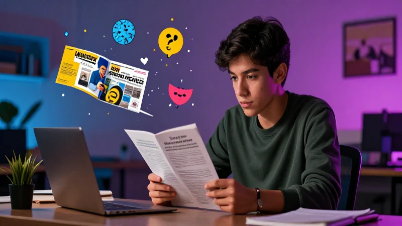 Estudiante mexicano analiza textos académicos de alta calidad