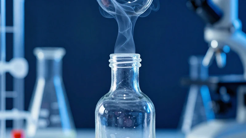 Ejemplos de Cambios Físicos en la Vida Diaria: 20 Casos 8 Botella de alcohol con vapor científico